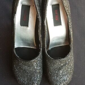 Hot Topic Black Glitter Heels